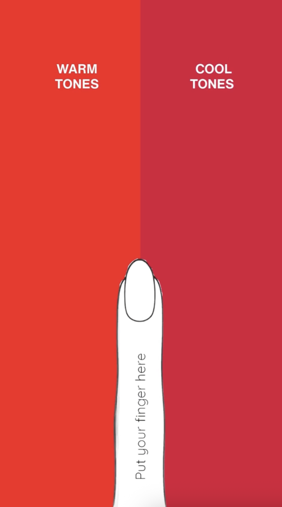 warm cool tones test image red