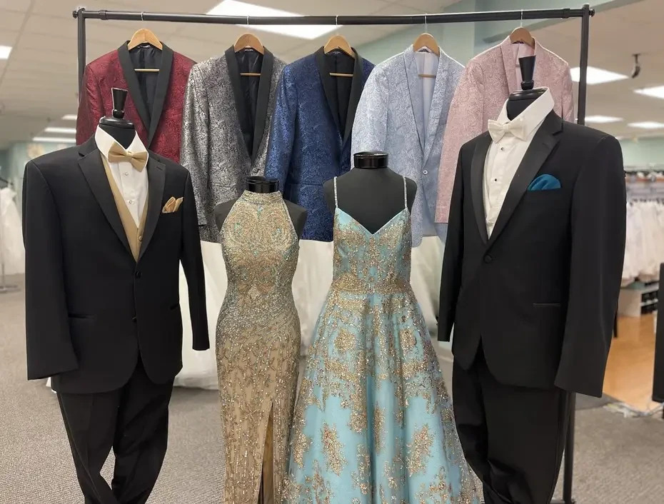 prom dresses and tuxedos at Savvi Dress