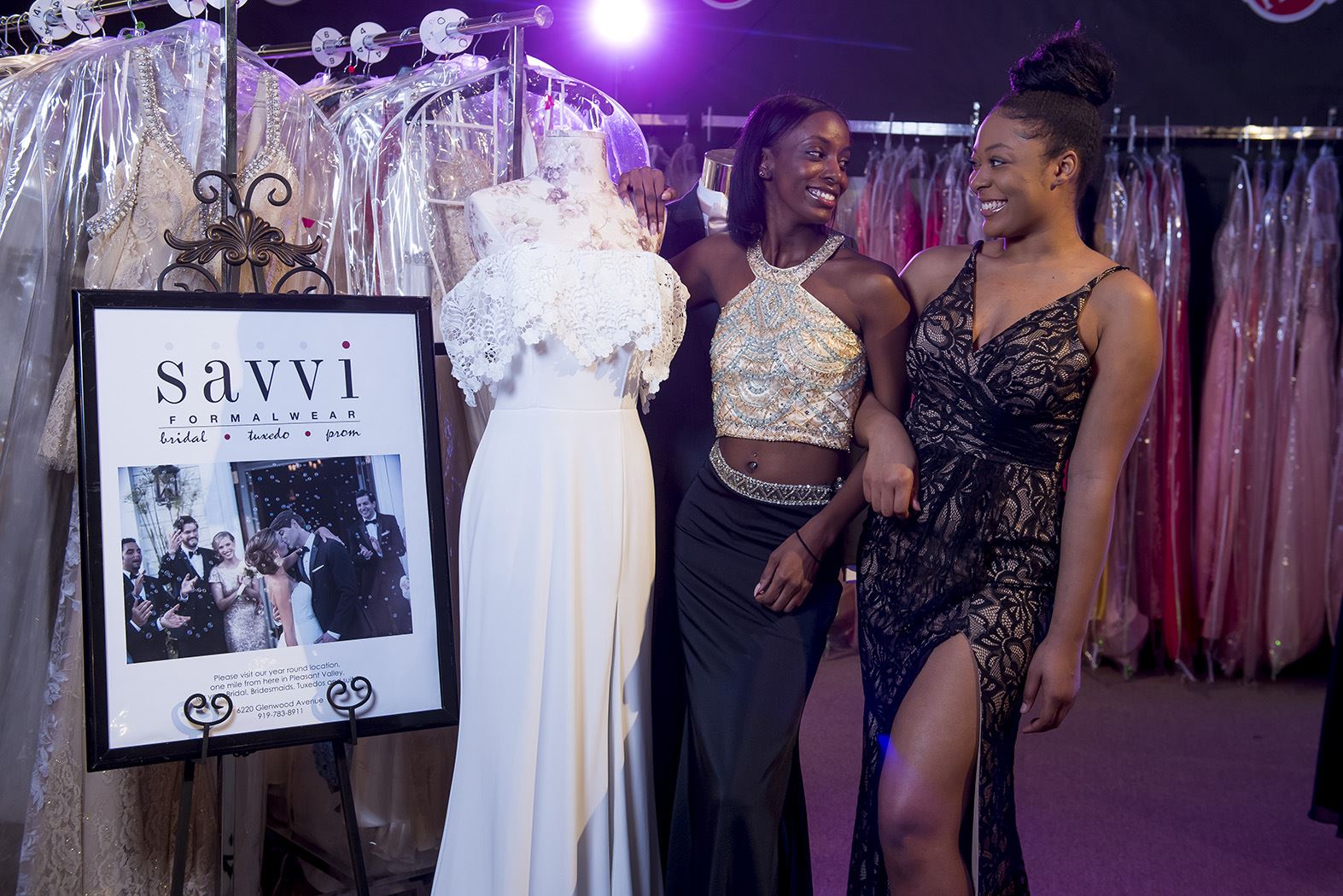 Friends browsing through Savvi Prom