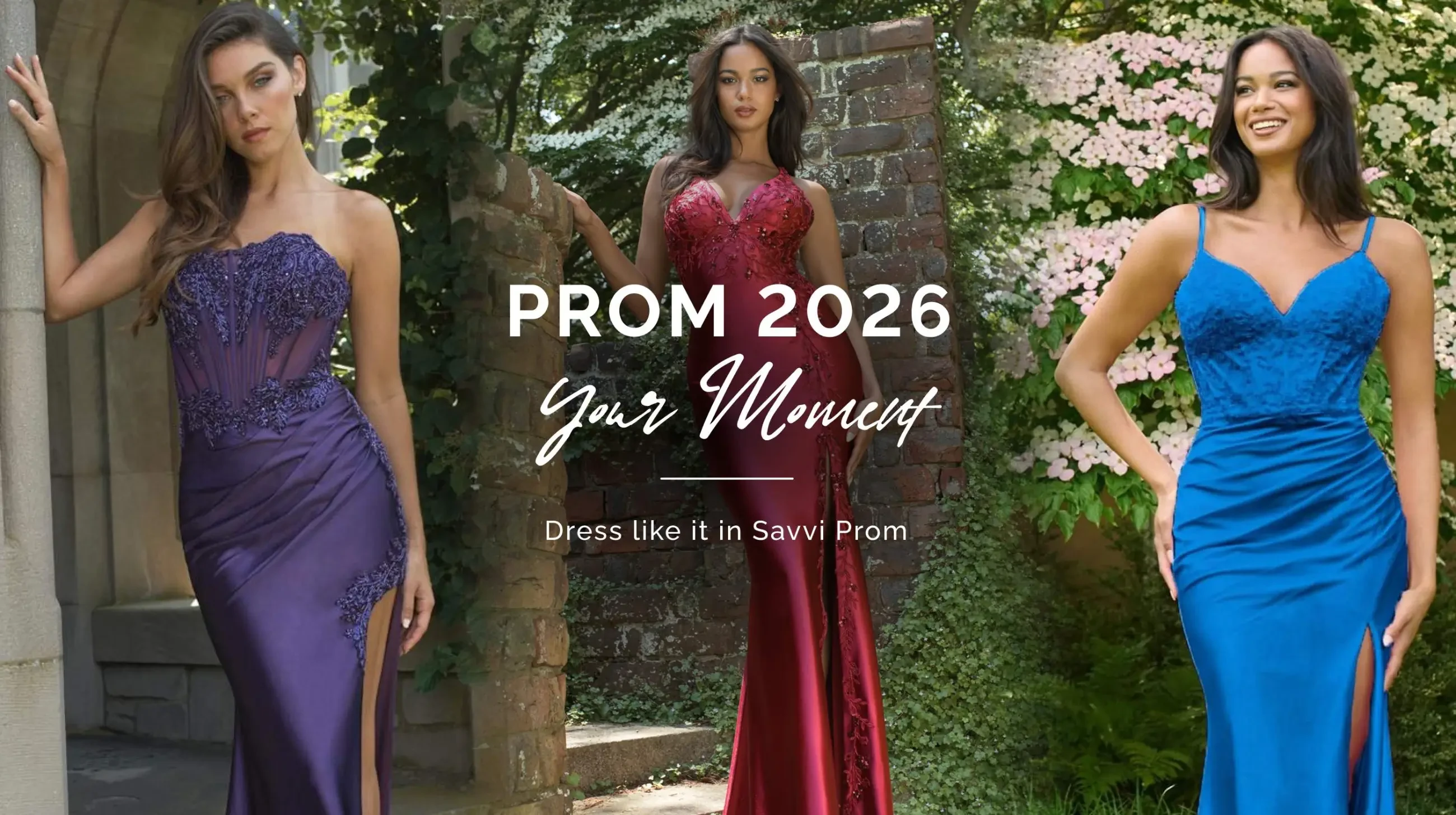 prom 2026 styles in blue purple and burgundy